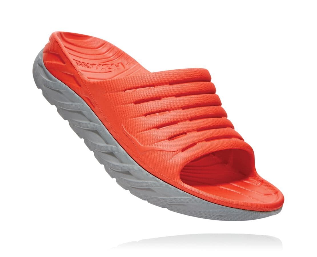 Hoka One One Ora Recovery Slide Férfi Szandál Piros [EFWCM-5892]